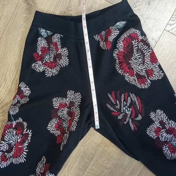 Anthropologie LAIA Intarsia Floral Wide Leg Knit Sweater Pants  Medium - Picture 8 of 8